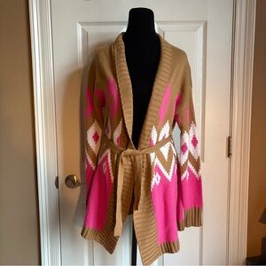 CATO Tie Front Cardigan